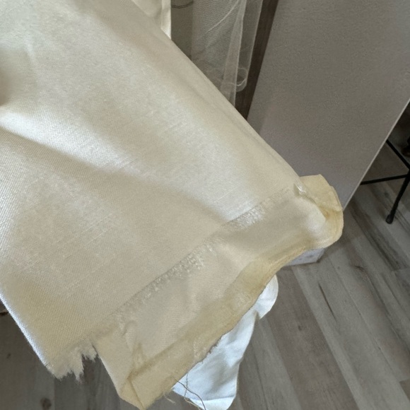 Vintage Emma Domb Wedding Dress & Veil Linen Lace Woman's 12 Union - Picture 9 of 16